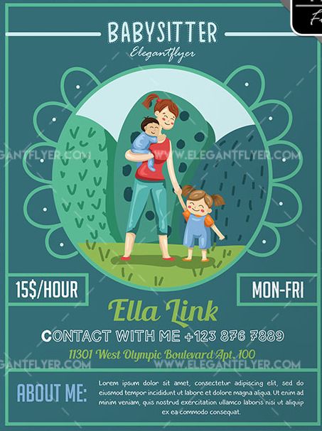Babysitter – Free Flyer PSD Template