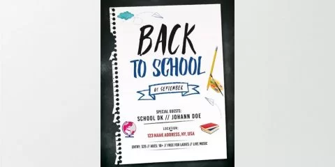 Back to School – Free PSD Flyer Template
