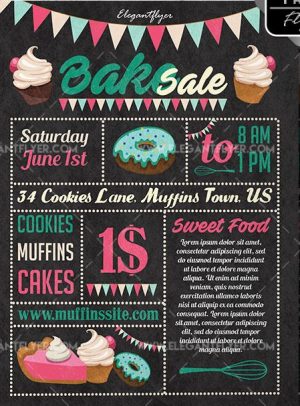 Bake Sale Free PSD Flyer Template