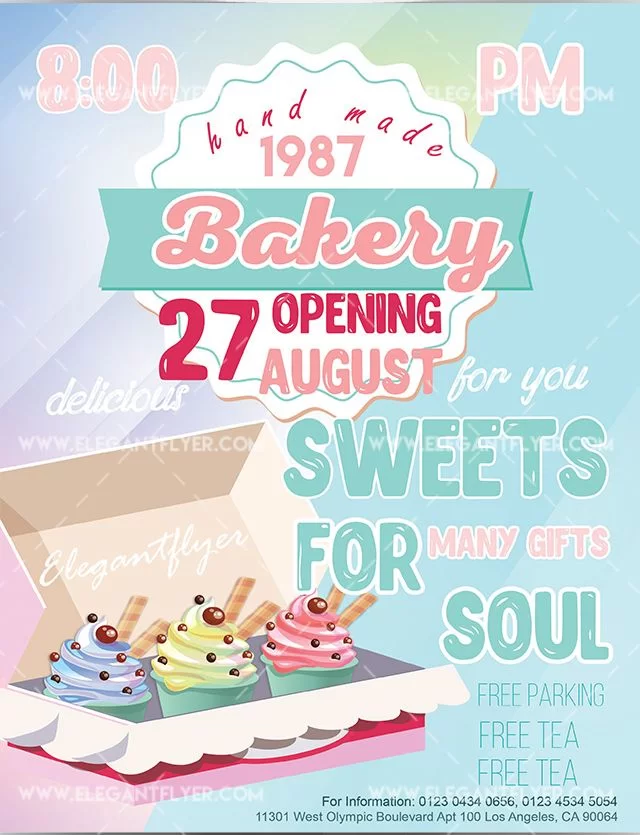 Bakery Hand Made – Free Flyer PSD Template