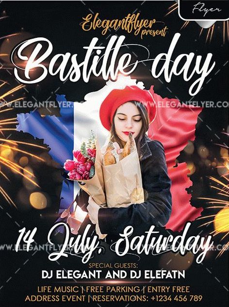 Bastille Day – Free Flyer PSD Template