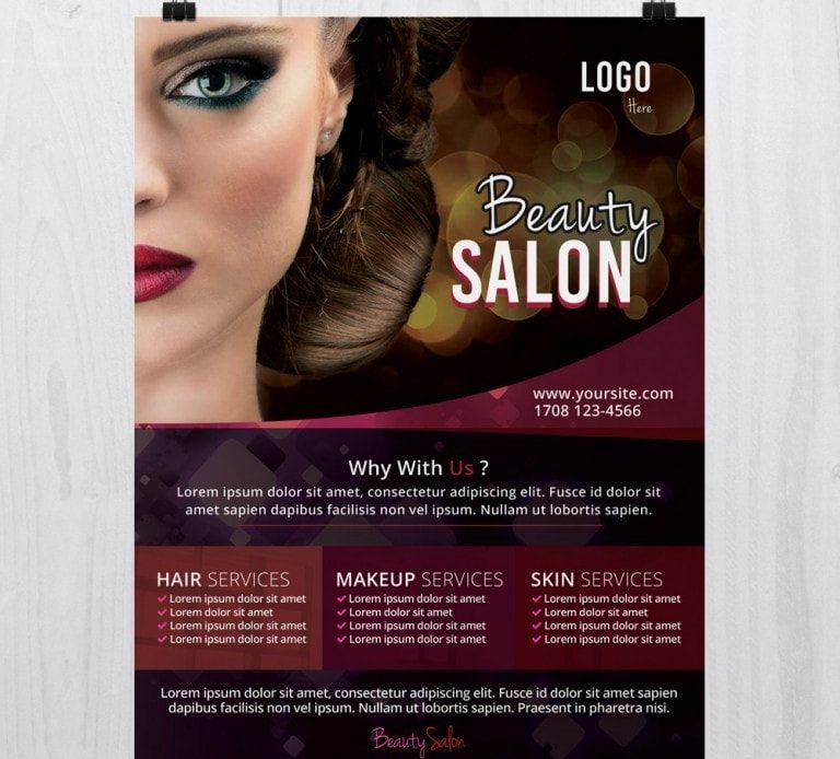 Beauty Salon – Free PSD Flyer Template