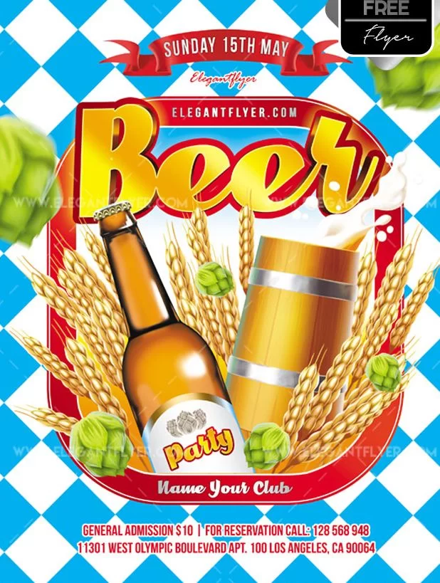 Beer Party – Free Flyer PSD Template