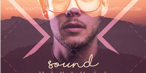 Best Minimal Sound Free PSD Flyer Template