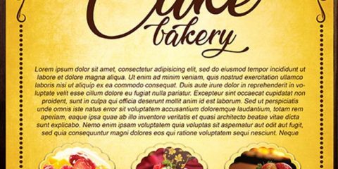 Cake Bakery – Free Flyer PSD Template