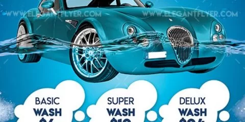 Car Wash FREE PSD Flyer Template