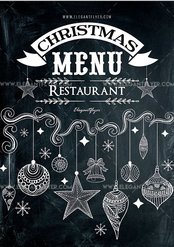 Christmas Menu Restaurant – Free PSD Flyer Template