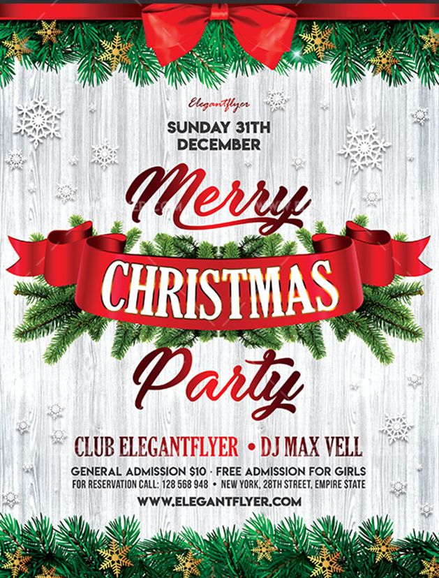 Christmas Party Free Flyer PSD Template PSDFlyer