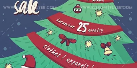 Christmas Sale Free PSD Flyer Template