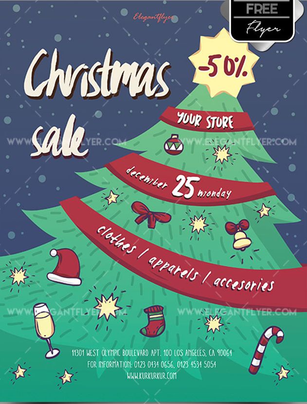 Christmas Sale Free PSD Flyer Template