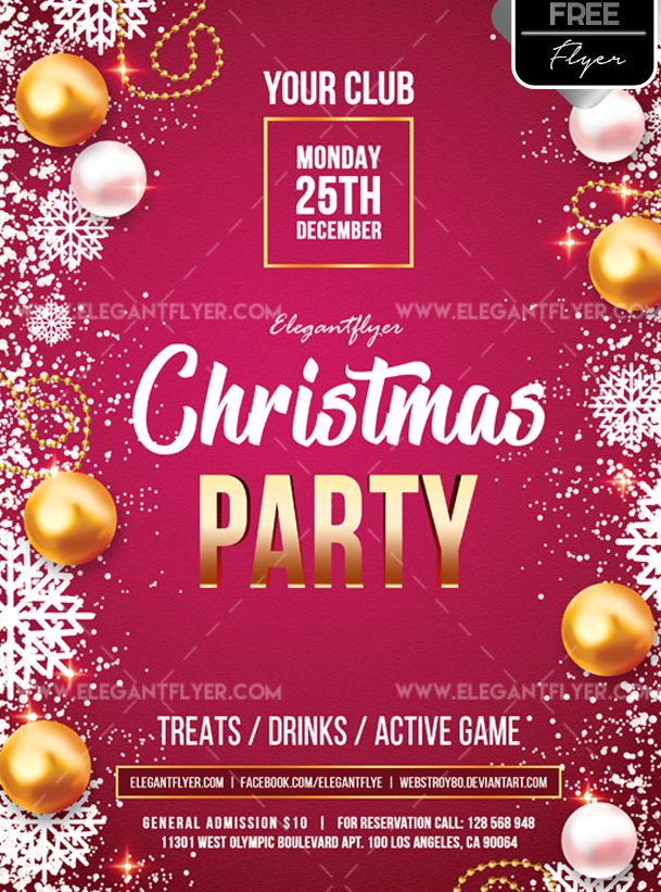 Christmas party – Free PSD Flyer Template