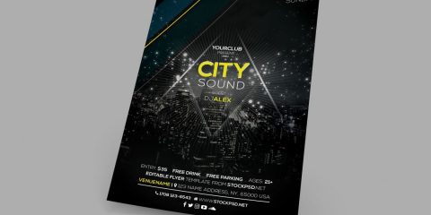 City Sound – Free PSD Event Flyer Template