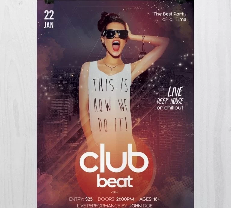 Club Beat –Free PSD Flyers Templates