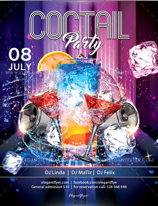 Coctail Party – Free Flyer PSD Template