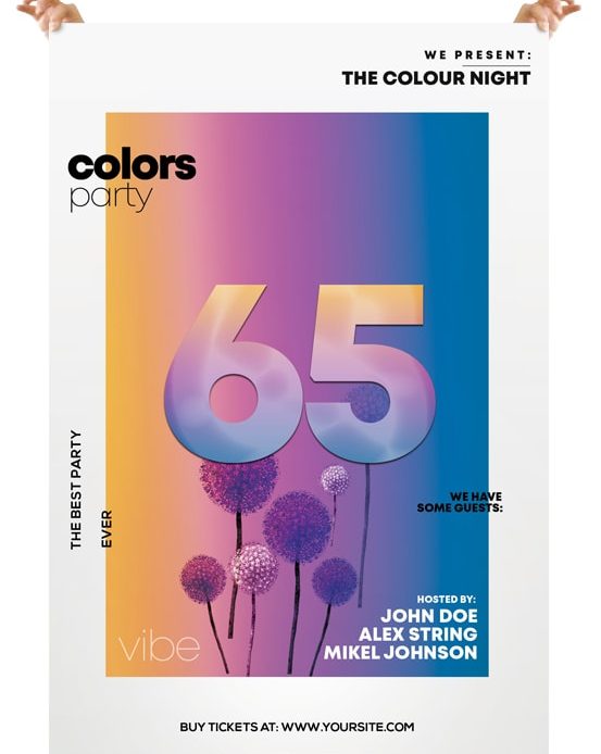Color Party – Free PSD Flyer Template