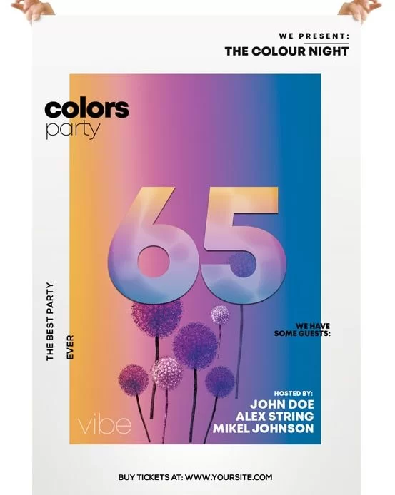 Color Party – Free PSD Flyer Template