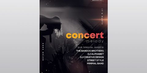 Concert Melody Free PSD Flyer Template