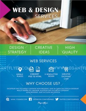 Design Services FREE PSD Flyer Template