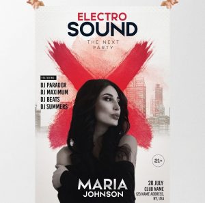 Electro Sound – Free PSD Flyer Template