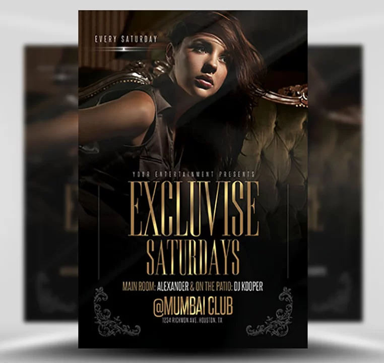 Exclusive Saturdays Free PSD Flyer Template