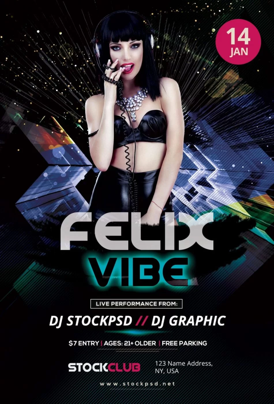 Felix Vibe – Free PSD Flyer Template