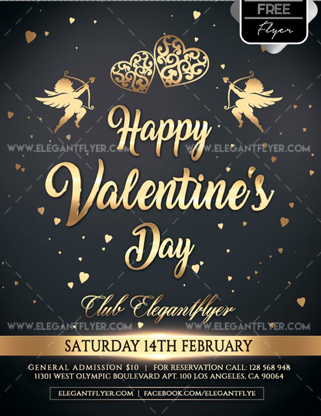 Free Valentine Day – Flyer PSD Template