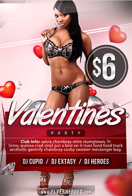 Free Valentine’s Flyer Template PSD