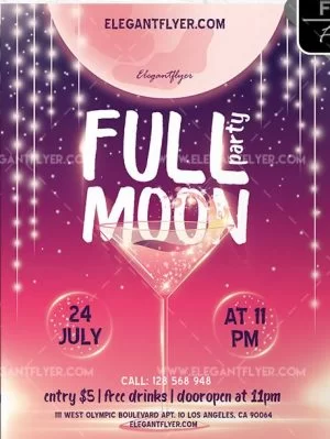 Full Moon Party – Free Flyer PSD Template