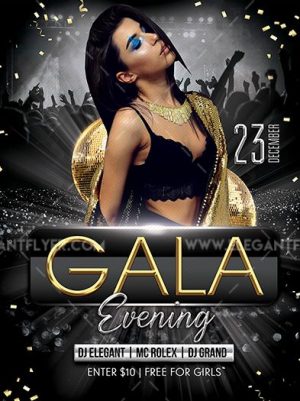 Gala Evening Party – Free PSD Flyer Template
