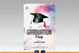 Graduation Party – Free PSD Flyer Template