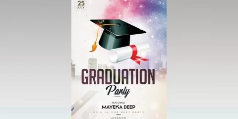 Graduation Party – Free PSD Flyer Template