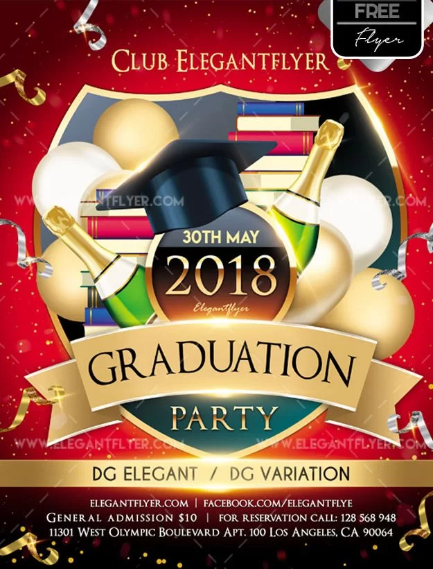 Graduation party – Free Flyer PSD Template