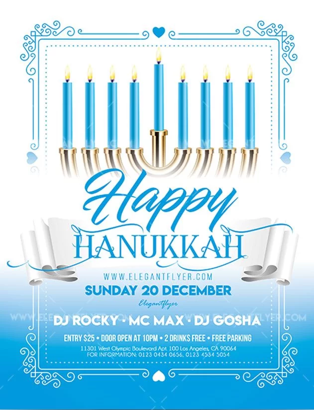 Happy Hanukkah – Free Flyer PSD Template