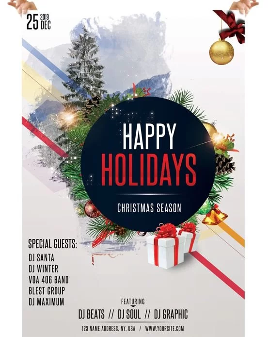 Happy Holidays – Free PSD Flyer Template