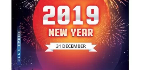 Happy NYE 2019 – Free PSD Flyer Template