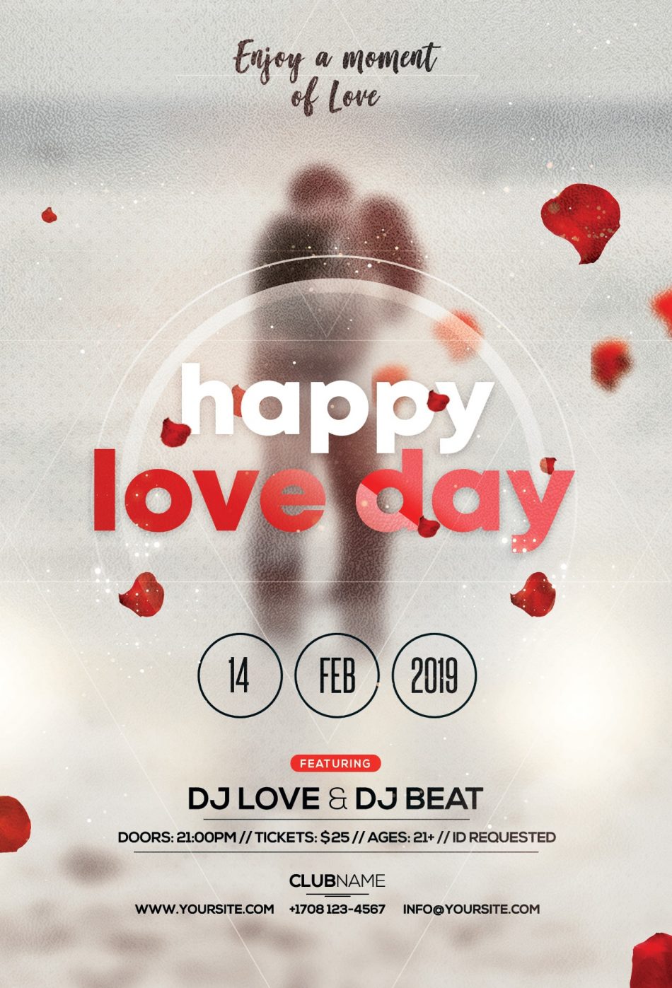 Happy Valentine’s Day Free PSD Flyer Template