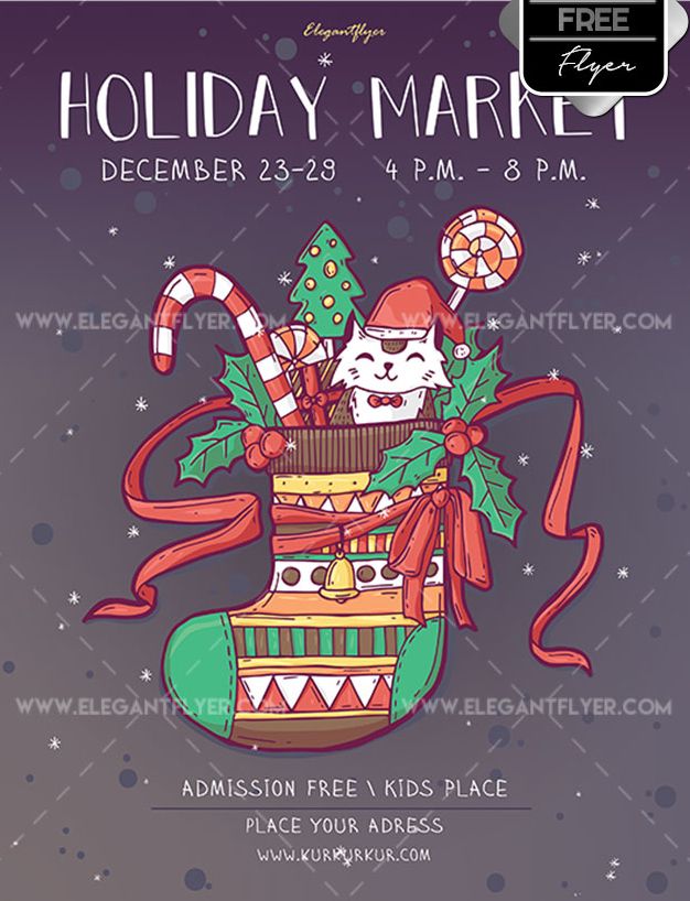 Holiday Market – Free Flyer PSD Template