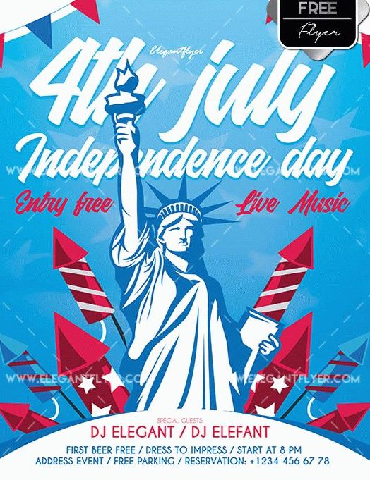 Independence Day FREE PSD Flyer Template