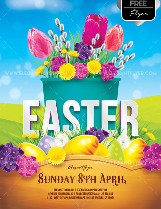 Invitation For Easter FREE PSD Flyer Template