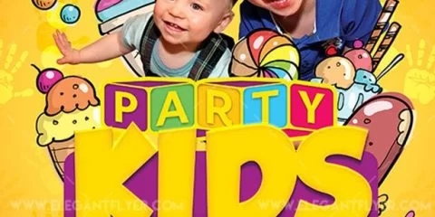 Kids Party – Free Flyer PSD Template