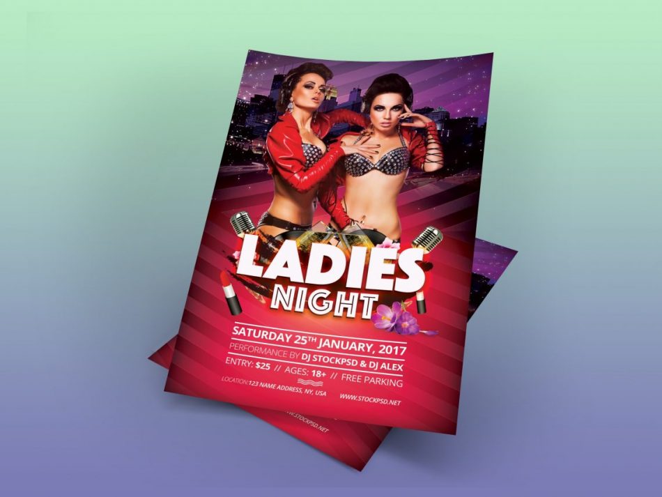 Ladies Night – Free PSD Flyer Template