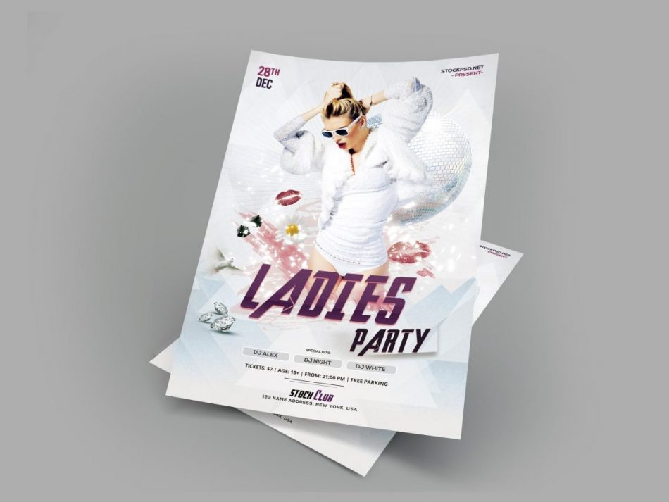 Ladies Party - Free PSD Flyer Template