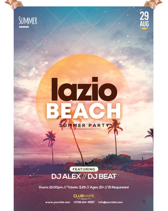 Lazio Beach – Free PSD Flyer Template