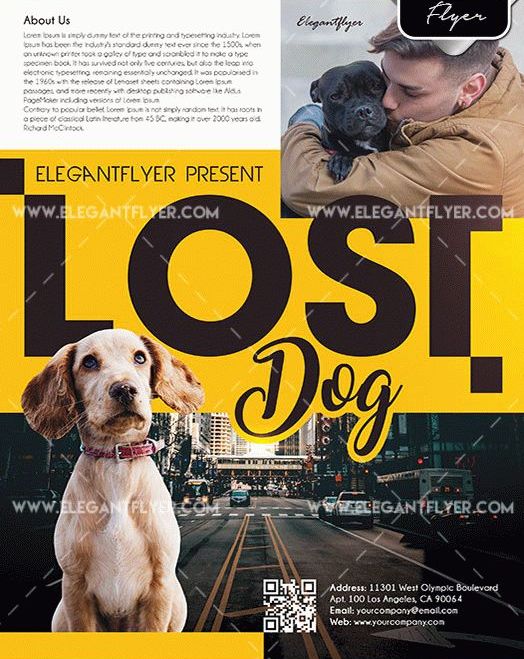 Lost Dog Free PSD Flyer Template PSDFlyer