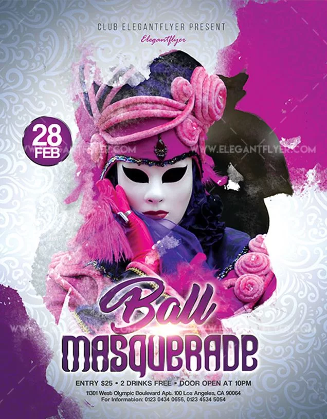 Masquerade Ball – Free Flyer PSD Template