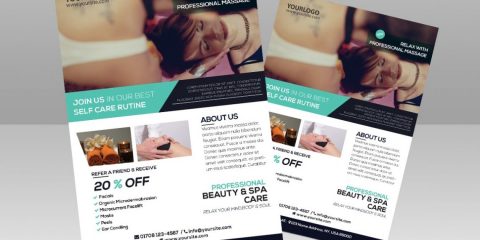Massage and Health – Free PSD Flyer Template