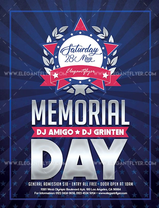 Memorial Day 2019 – Free Flyer PSD Template