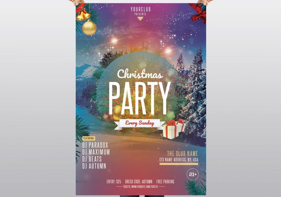 Merry Christmas Free PSD Flyer Template