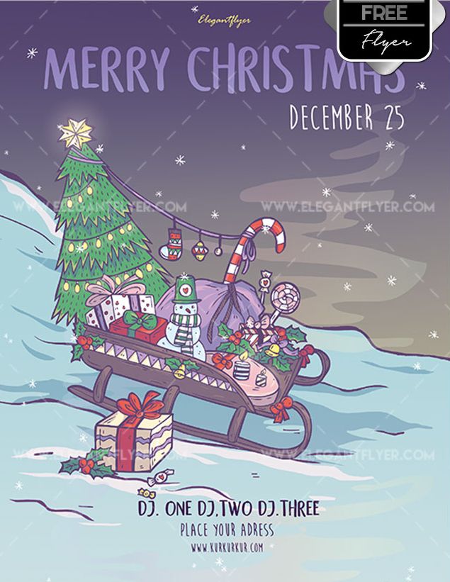 Merry Christmas – Free Flyer PSD Template