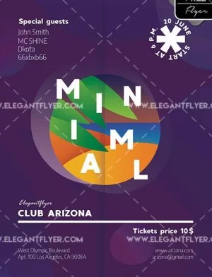 Minimal Party – Free Flyer PSD Template